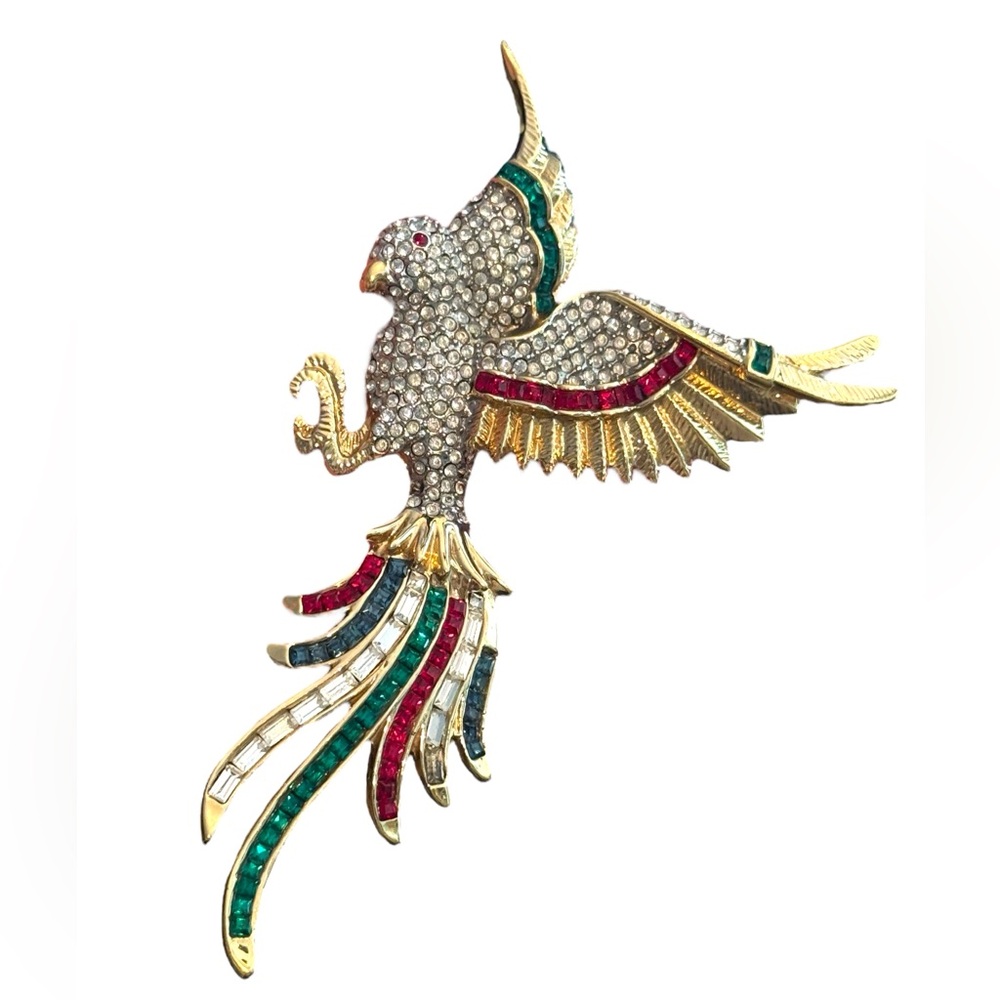 Birds Of Paradise Crystal Bird Brooch Rhinestone D Orlan